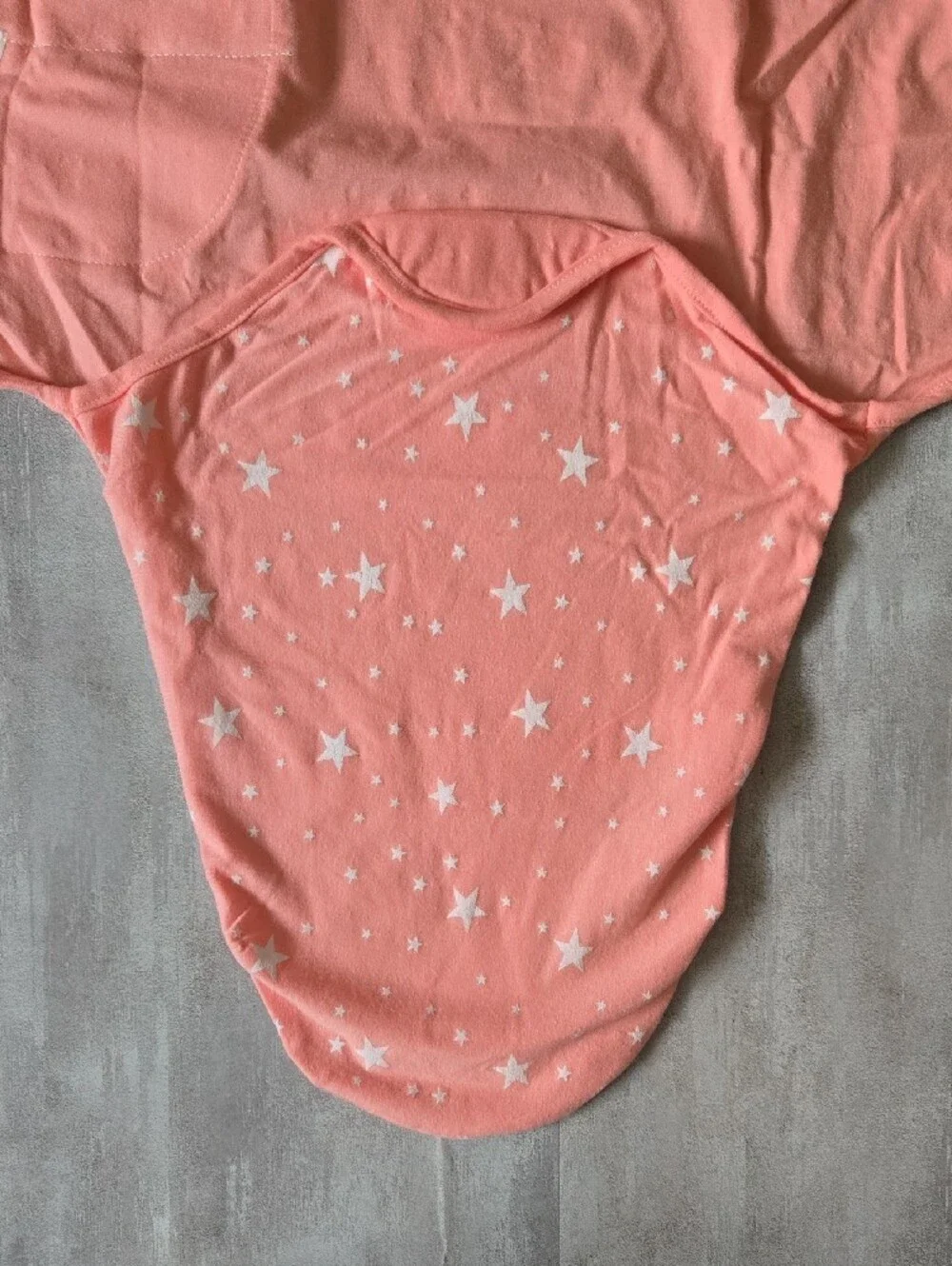 ​NWT Star Print Adjustable Swaddle Blanket Wrap Pink Infant Sleep Sack 0-6M